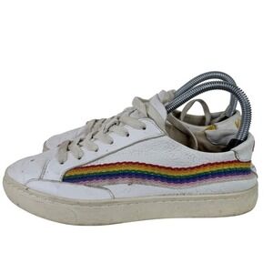 Soludos‎ Soludos Rainbow Wave Sneaker Good Vibes Embroidered SIze 6.5